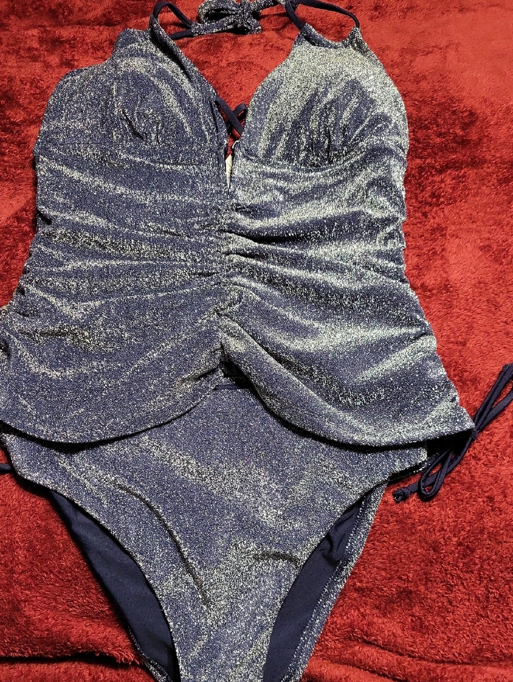 Swimsuits For All Shimmering Deep Navy Two-Piece
